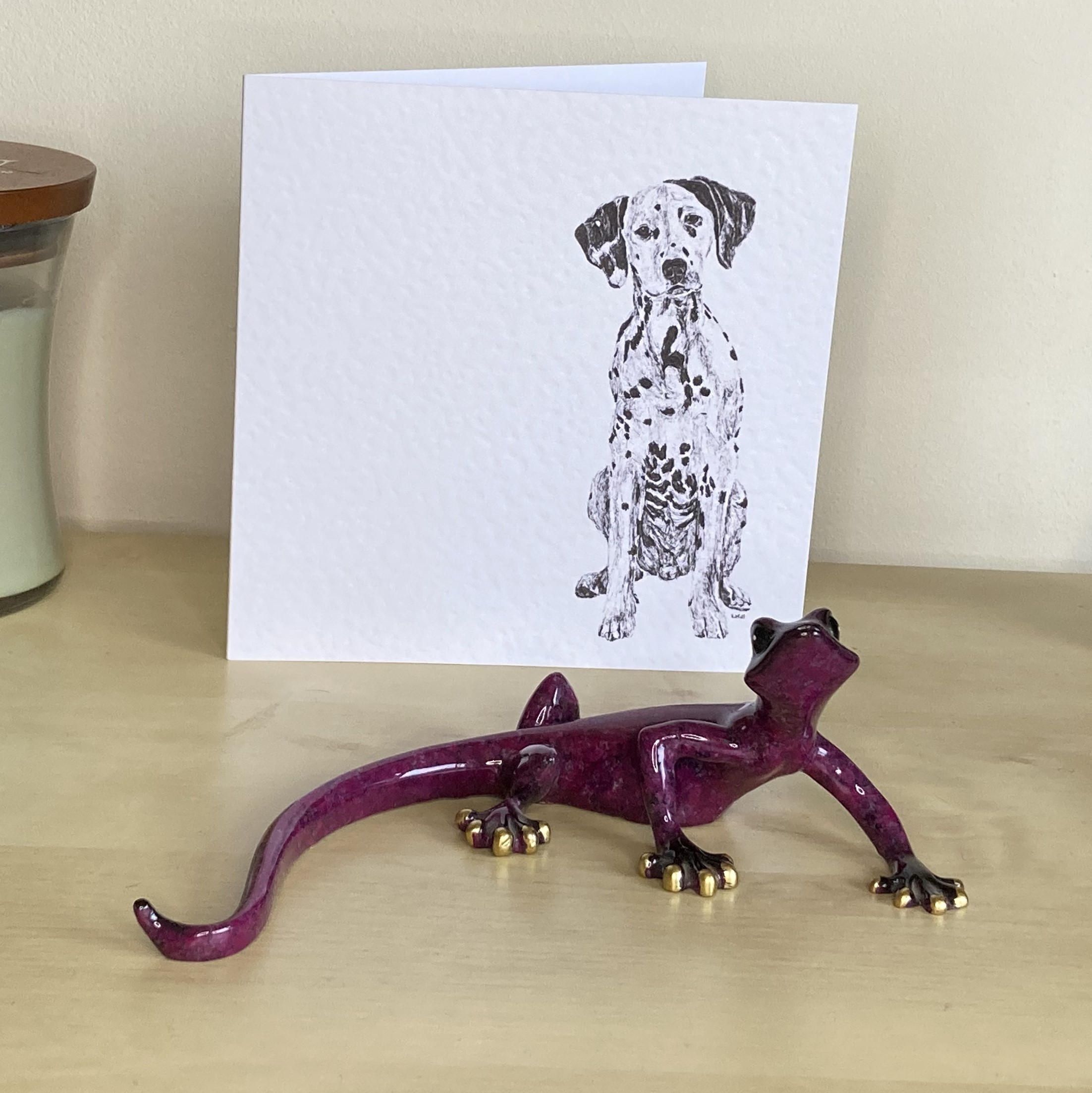 Dalmatian 15cm greetings card by Louisa Hill