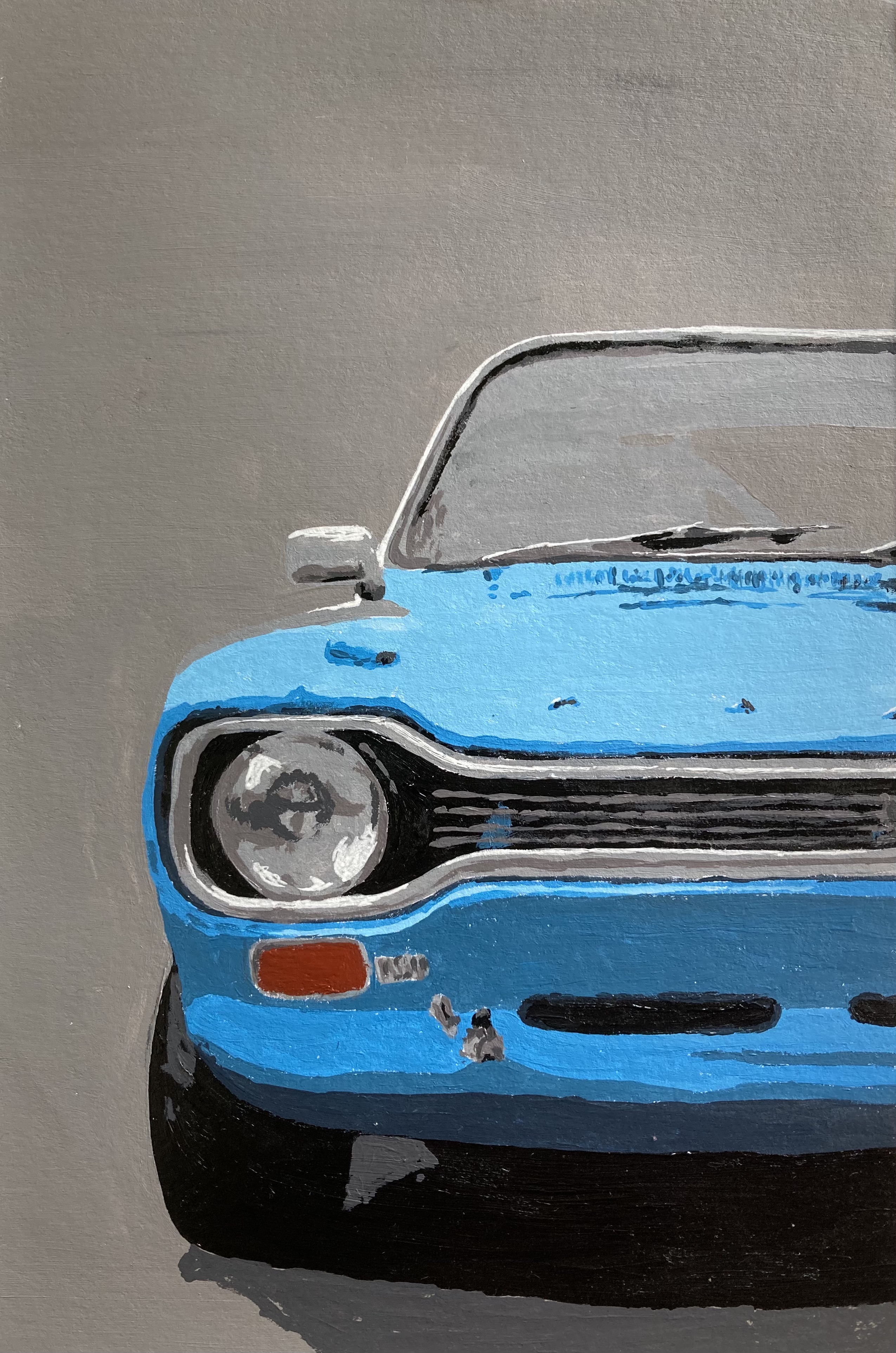 Ford Escort acrylic painting by Louisa Hill